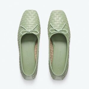 Freda Salvador JADA BALLET FLATS Seafoam Calf Leather 9M New in Box $398